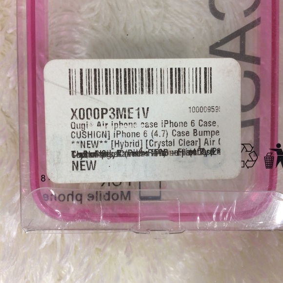 Qugi Air iPhone 6/7/8 [4.7”] Pink/Clear Case NEW! - Picture 3 of 3